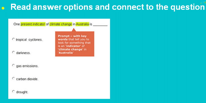 Multiple Choice Single Answer Overview And Tips Reading Section For