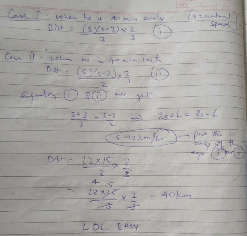 A Man Covered A Certain Distance At Some Speed If He Had Moved 3 Kmph