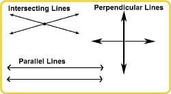 In the adjoining figure, name :(i) Two pairs of intersecting lines and  their corresponding points of intersection.(ii) Three concurrent lines and  their points of intersection (iii) three rays(iv) Two line segments