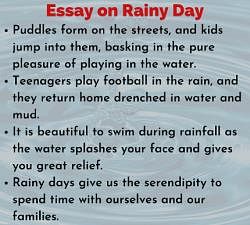 a rainy day essay class 8