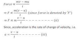 Newton's Second Law of Motion - Motion, Chapter Notes, Class 9, Science ...