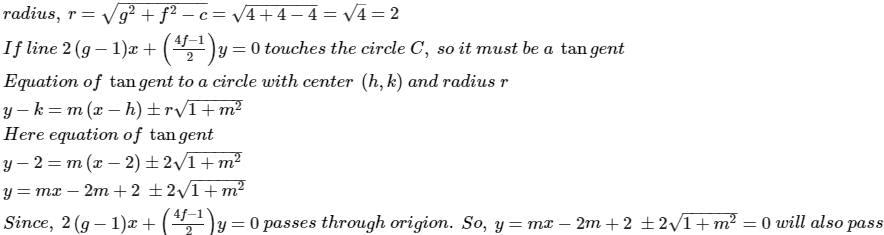 The radical axis of the two distinct circles x2 + y2 + 2gx + 2fy + c ...