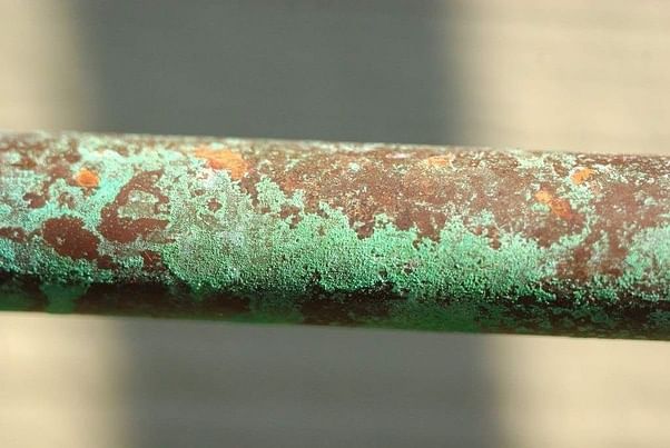 Formation of Copper Carbonate on pipe