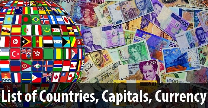 List Of Countries And Their Capitals And Currencies Notes | Study Current Affairs & General Knowledge - CLAT