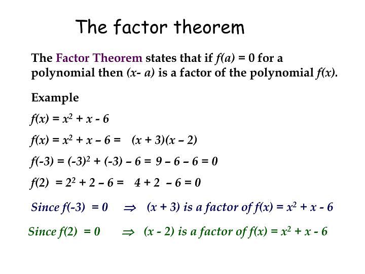 Factor Theorem 