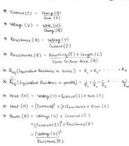 Please Give All The Formulas In Physics Chapter Electricity EduRev 