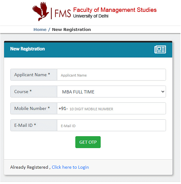 FMS Delhi Admission 2023 - CAT PDF Download