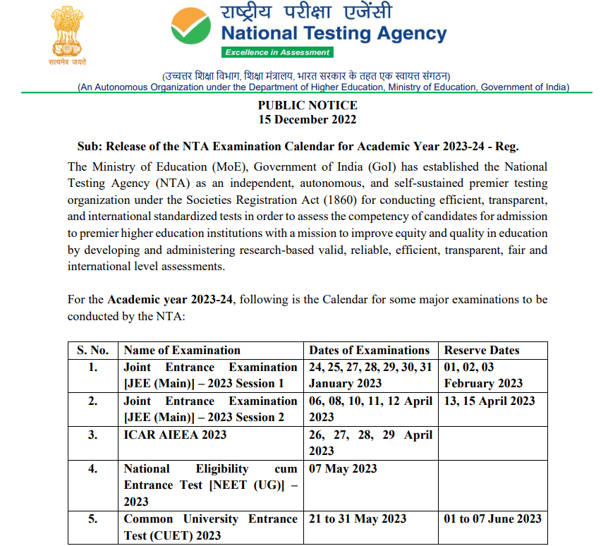 Nta Exam Calendar 2025 Neet 