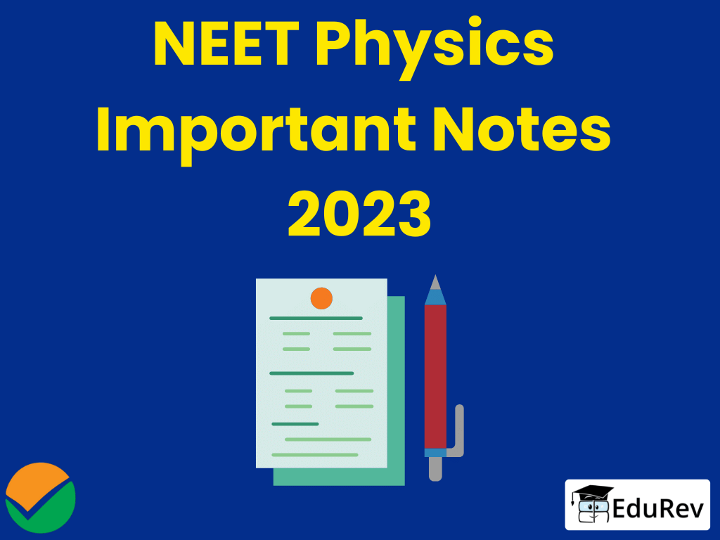 NEET Physics Notes 2025 Download PDFs PDF Download