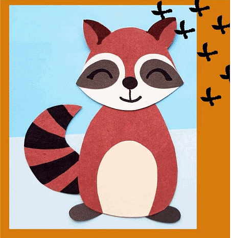 Craft Ideas: Printable Racoon Paper Craft + Free Template Notes | Study Hands on Art & Craft - Class 1