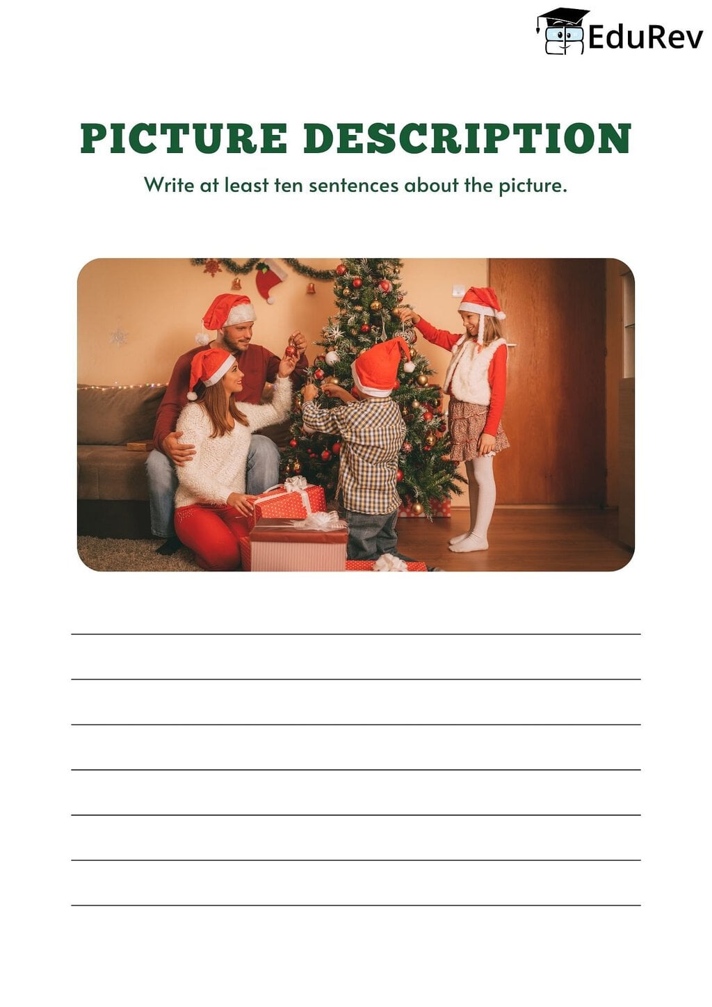 Picture Description Activities.pdf Practice Worksheet: Picture Description - 1 - Worksheets with Solutions ...