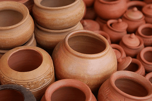 Vessels made from clay