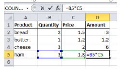 Spreadsheet(MS Excel) Chapter Notes | Computer Science for Class 6
