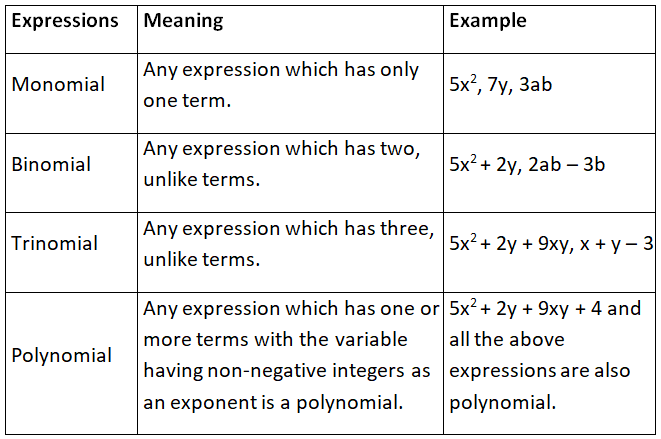 class 7 maths chapter 10 algebraic expressions notes