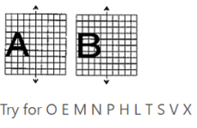In each figure alongside, a letter of the alphabet is shown along