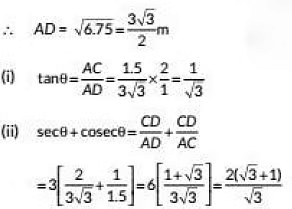 Class 10 Maths Chapter 9 Previous Year Questions - Some Application of Trigonometry
