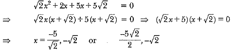 Previous Year Questions: Quadratic Equations Notes | Study Mathematics (Maths) Class 10 - Class 10