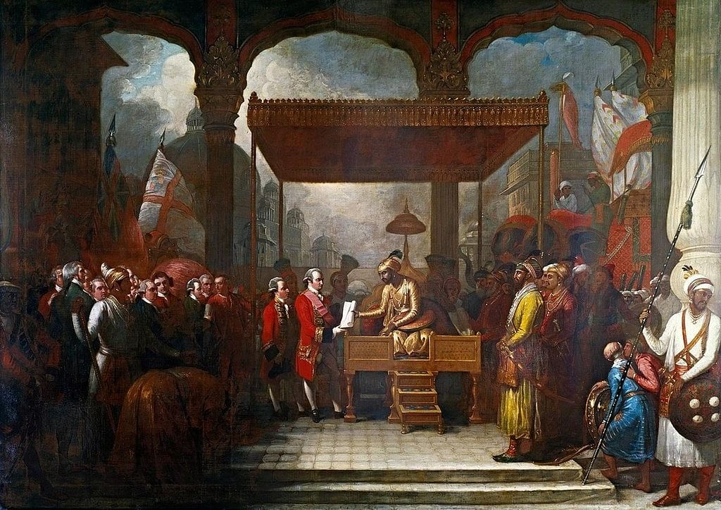Shah Alam II, Mughal Emperor, Conveying the Grant of the Diwani to Lord Clive