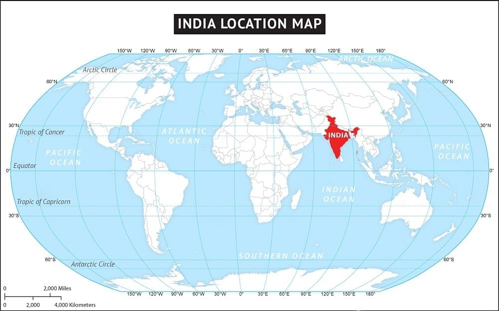 India - Size And Location Detailed Chapter Notes | Social Studies (SST) Class 9