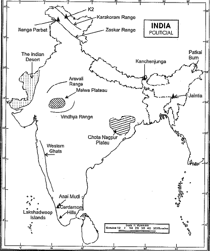 NCERT Solutions for Class 9 Geography Chapter 2 - Physical Features of India