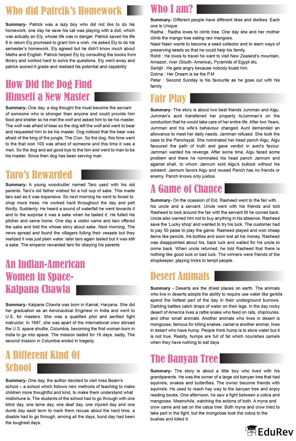 Mindmap: Prose(Honeysuckle) - Notes | Study Subject-Wise Mind Maps for Class 6 - Class 6 Mindmap: Prose(Honeysuckle) - Notes | Study Subject-Wise Mind Maps for Class 6 - Class 6