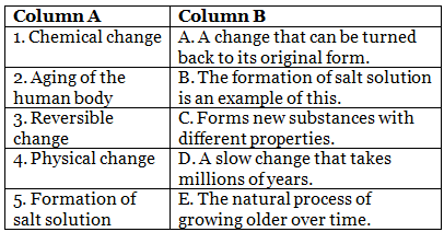 Changes Around Us Class 6 Worksheet Science Changes Around Us Class 6 Worksheet Science