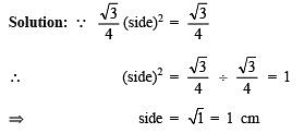 Very Short Answers Type Questions- Heron’s Formula - Notes | Study Mathematics (Maths) Class 9 - Class 9