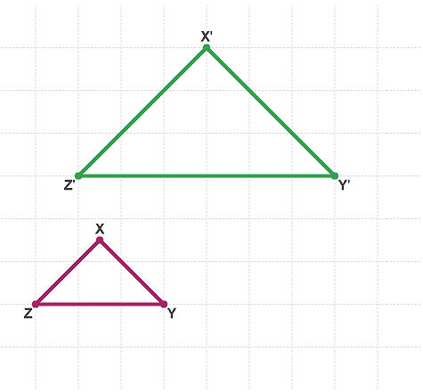 select all the shapes that are enlargement of shape x 