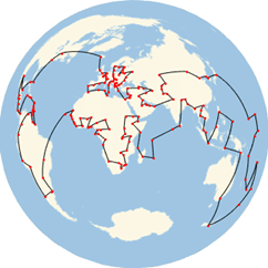 Shortest Route through the World’s Capitals
