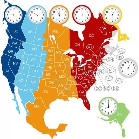 North-America-Time-zone