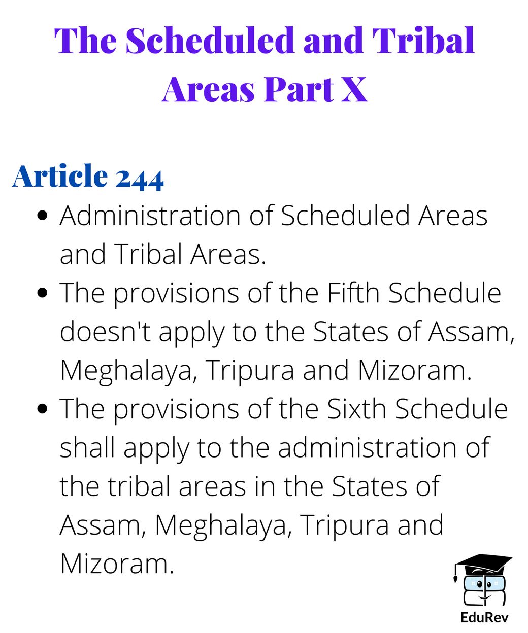 Mindmap: Scheduled and Tribal Areas - Indian Polity for UPSC CSE