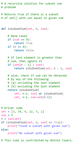 Subset Sum Problem - Algorithms - Computer Science Engineering (CSE ...