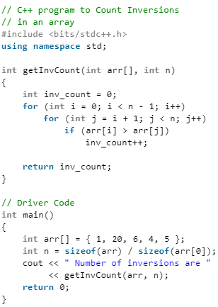 Count Inversions in Array - Algorithms - Computer Science Engineering ...