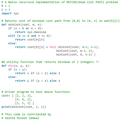 Min Cost Path - Algorithms - Computer Science Engineering (CSE) PDF ...