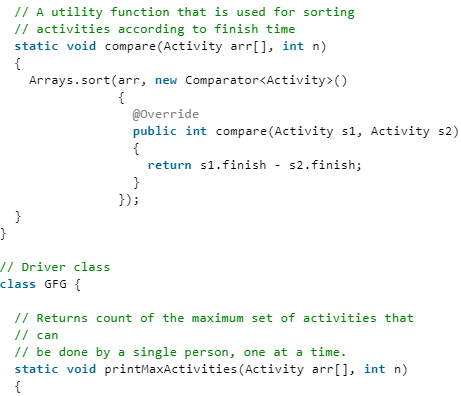 Activity Selection Problem - Computer Science Engineering (CSE)