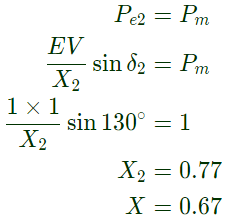 Previous Year Questions- Power System Stability - 2 | Power Systems - Electrical Engineering (EE)
