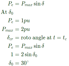 Previous Year Questions- Power System Stability - 2 | Power Systems - Electrical Engineering (EE)