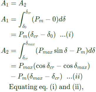 Previous Year Questions- Power System Stability - 2 | Power Systems - Electrical Engineering (EE)