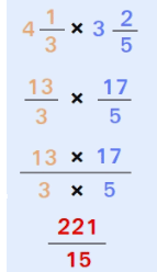 Multiplication of mixed fraction