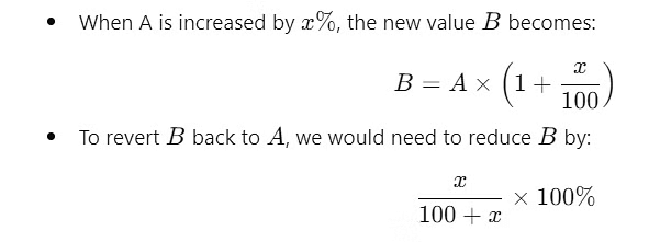 Important Formulas for CAT Percentages