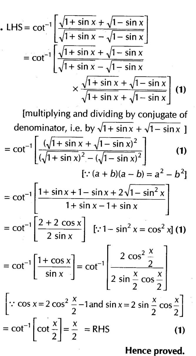 Inverse Of Trigonometric Functions (Important Questions) Class12th 2019 ...