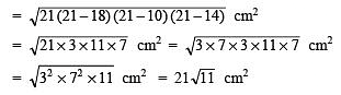 NCERT Solutions for Class 6 Maths - Heron’s Formula (Exercise 10.1)
