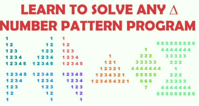 Code: Number Patterns | Basics of Java - Software Development