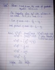 If Alpha beta Are The Roots Of Quadratic Equation 2x 2 X 1 0 Then Find 