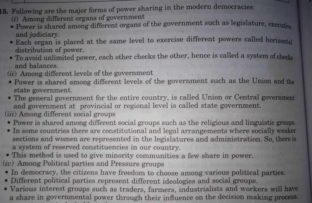 What Are The Different Forms Of Power Sharing In Modern Democracies ...