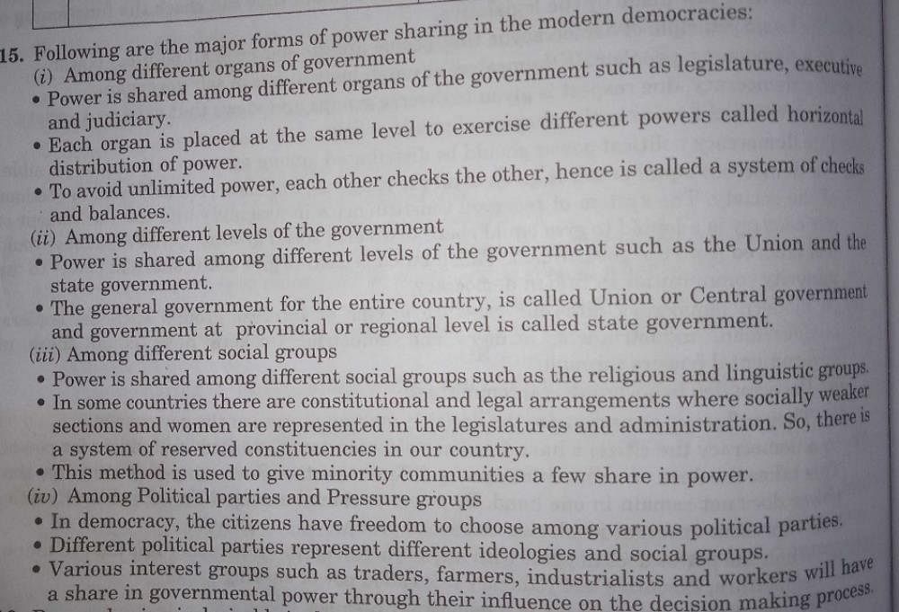 what-are-the-different-forms-of-power-sharing-in-modern-democracies