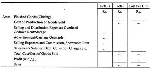 Simple Cost Sheet - Overheads - Cost Accounting - B Com PDF Download