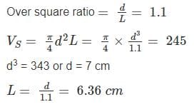 The cubic capacity of a four-stroke over-square spark-ignition engine ...
