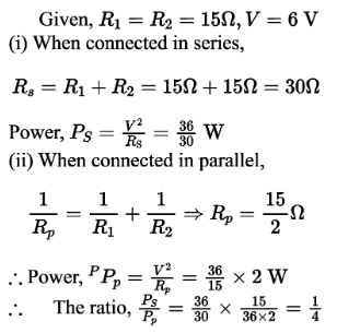 Class 10 Science Chapter 11 Previous Year Questions - Electricity