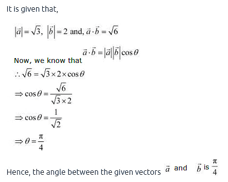 NCERT Solutions Class 12 Maths Chapter 10 - Vector Algebra